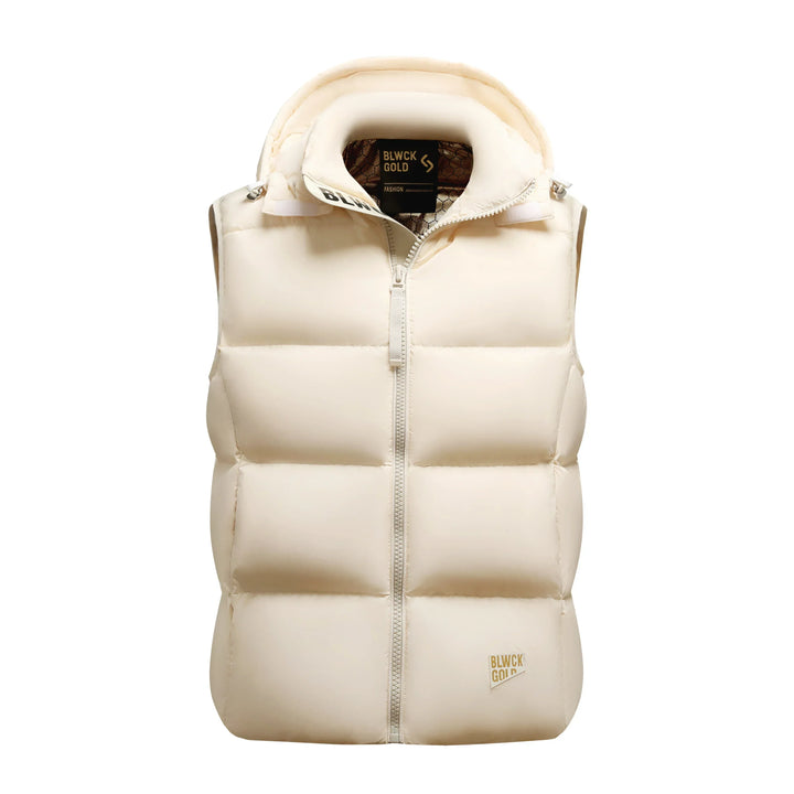 Warme doorgestikte bodywarmer met dons voor heren – katoenmix voor het herfstseizoen