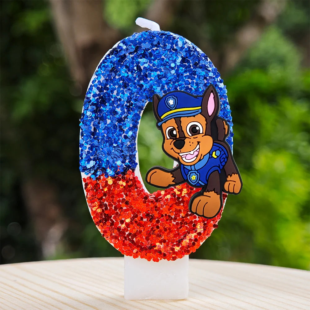 Vela con números del 0 al 9 para decorar tartas de cumpleaños de personajes de dibujos animados