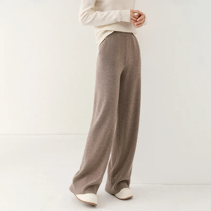 Luxe Merino Pants | Women's High Waist Merino Wool Trousers-Metro Lane Plaza