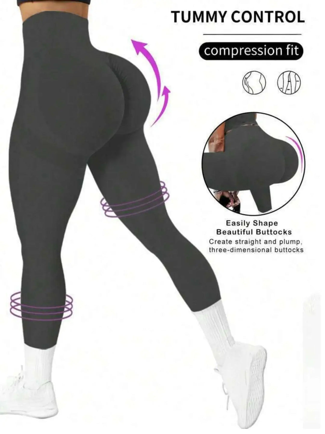Women's High Waist Seamless Yoga Leggings with Tummy Control
