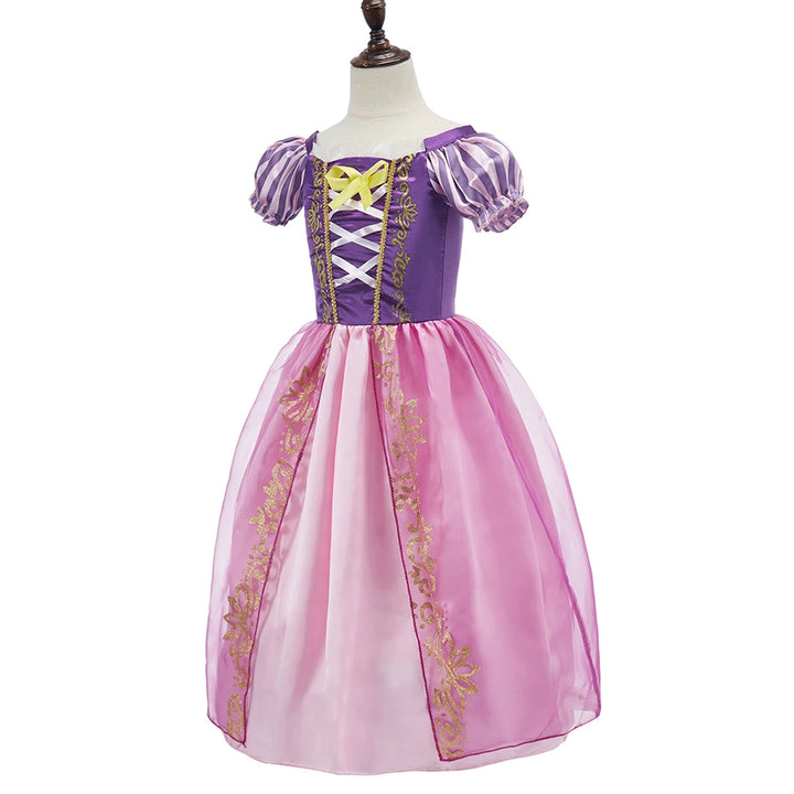 Prinsessekostume med kjole til børn til halloween, fødselsdagsfest og cosplay
