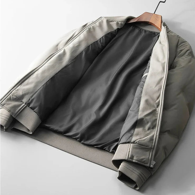 Men's Quilted Bomber Jacket-Metro Lane Plaza