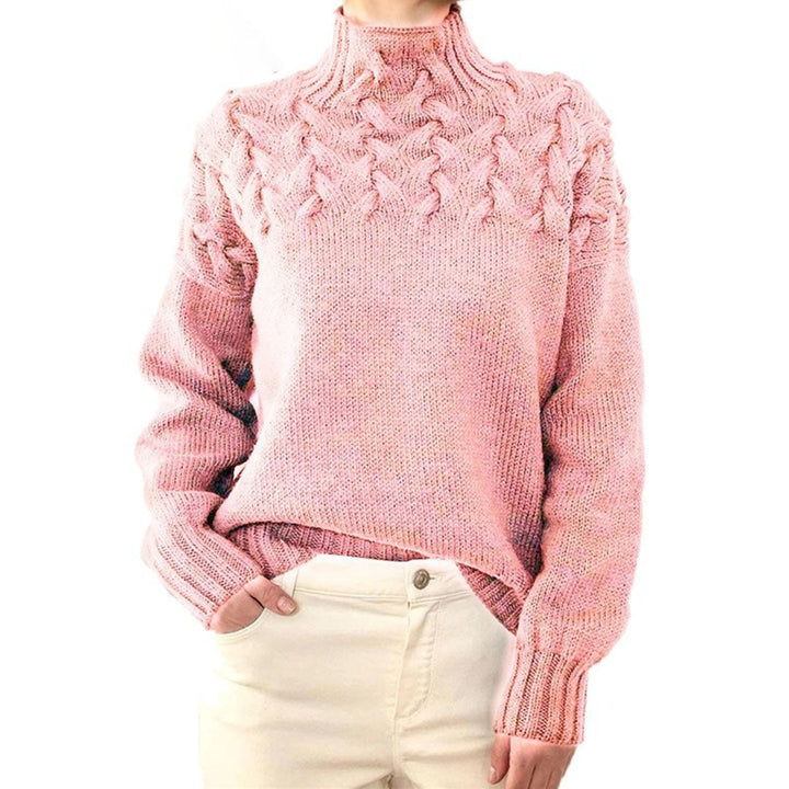 Women's Light Knit Sweater with Collar-Metro Lane Plaza