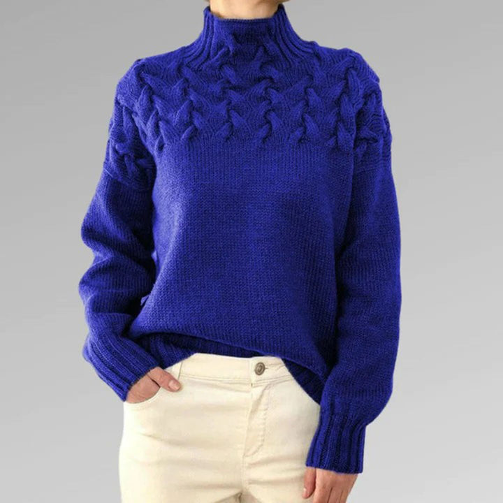 Women's Light Knit Sweater with Collar-Metro Lane Plaza