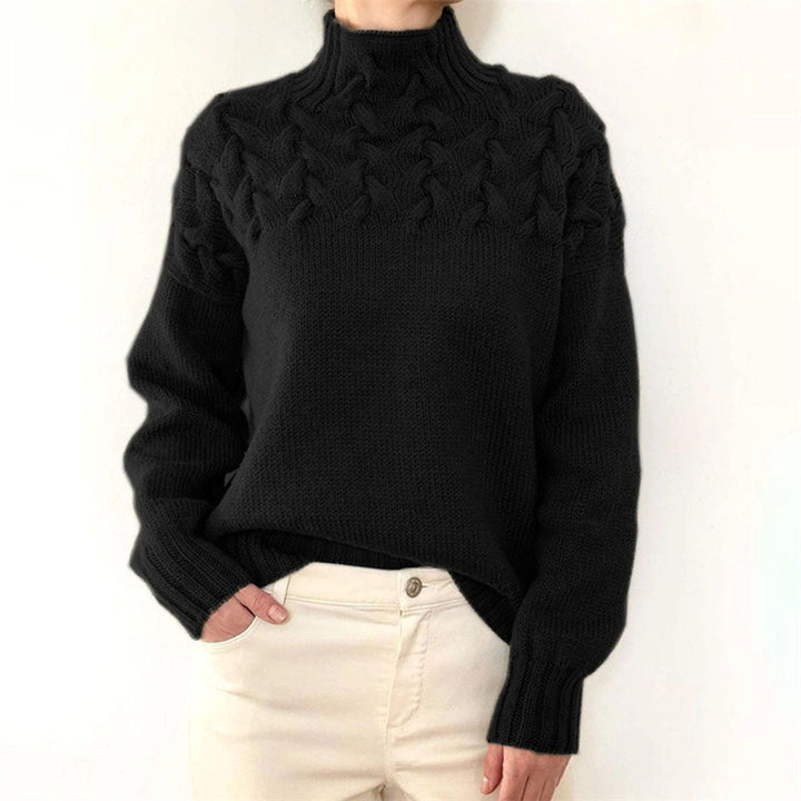 Women's Light Knit Sweater with Collar-Metro Lane Plaza