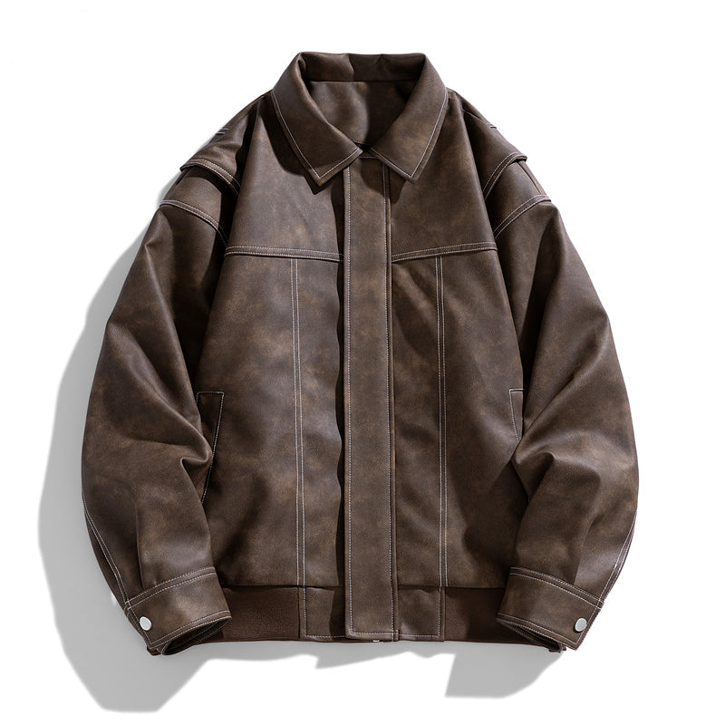 Men's Premium Leather Jacket-Metro Lane Plaza