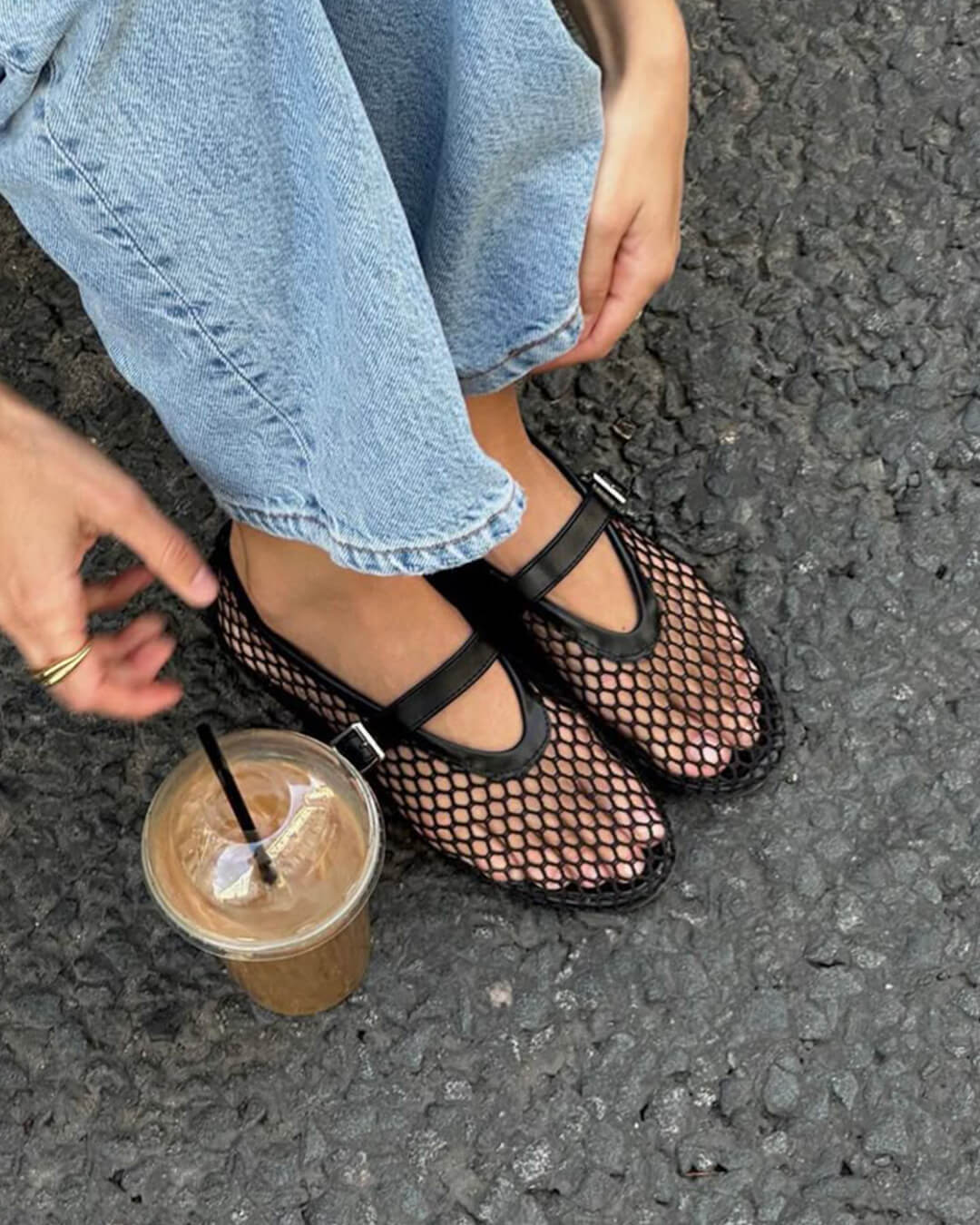 Juliette | Women's Ballerinas with Breathable Mesh and Leather Details-Metro Lane Plaza