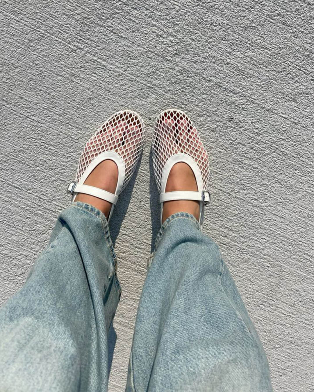 Juliette | Women's Ballerinas with Breathable Mesh and Leather Details-Metro Lane Plaza