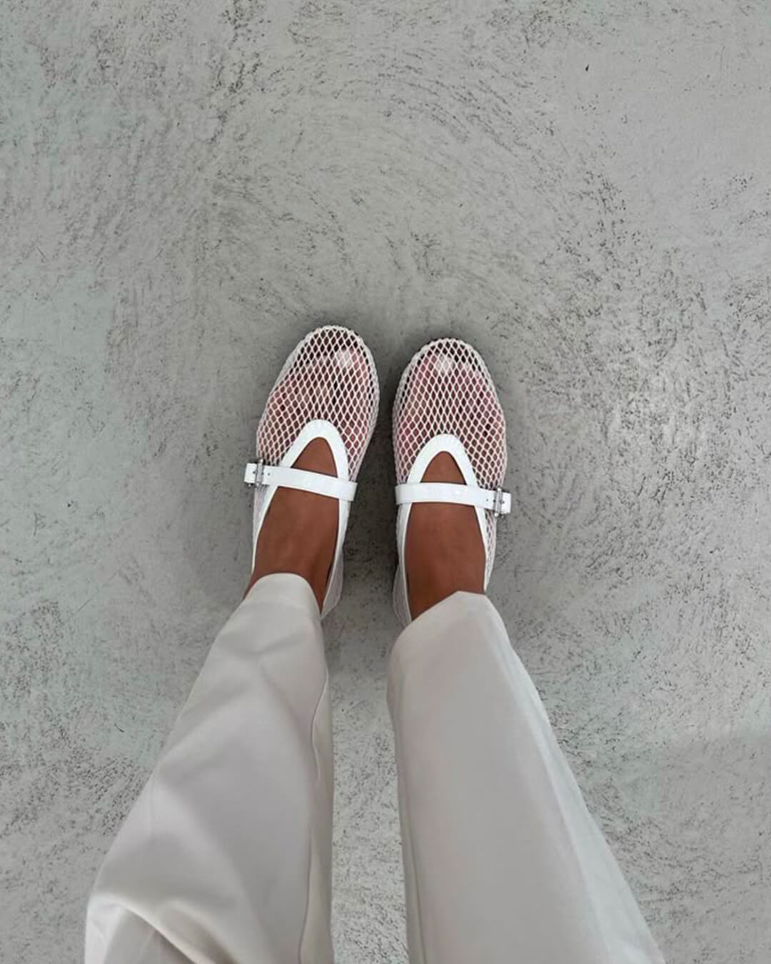 Juliette | Women's Ballerinas with Breathable Mesh and Leather Details-Metro Lane Plaza