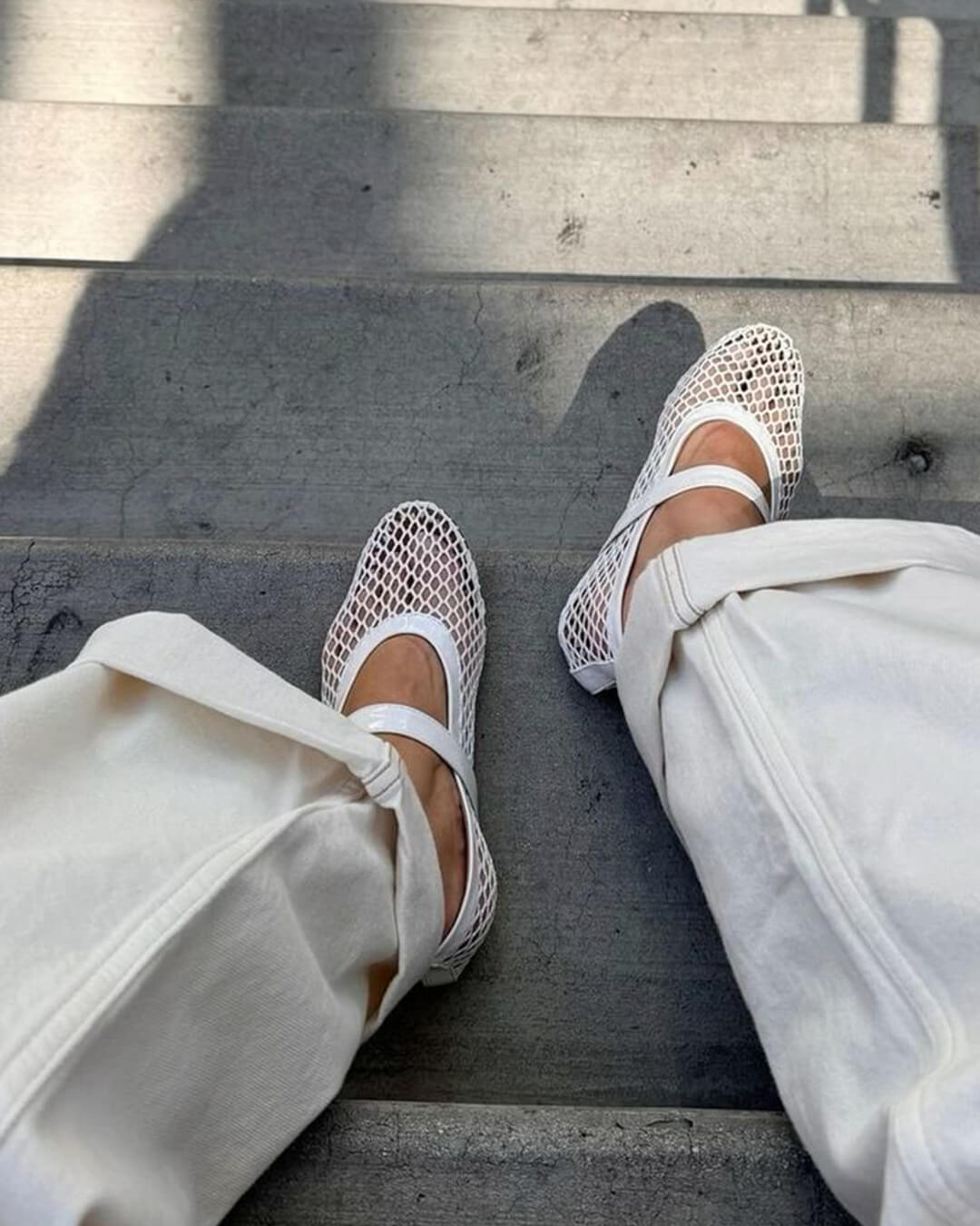 Juliette | Women's Ballerinas with Breathable Mesh and Leather Details-Metro Lane Plaza