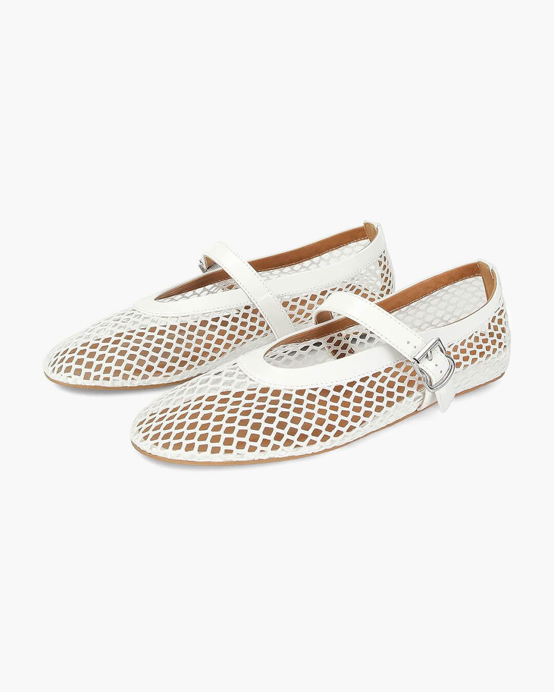 Juliette | Women's Ballerinas with Breathable Mesh and Leather Details-Metro Lane Plaza