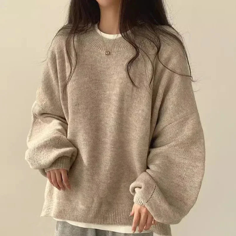 Oversized striksweater til kvinder