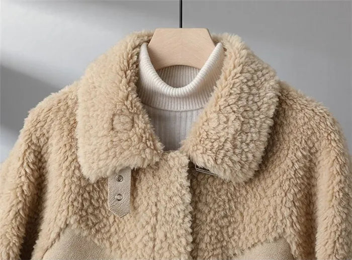 Women's Cozy Sherpa Jacket-Metro Lane Plaza