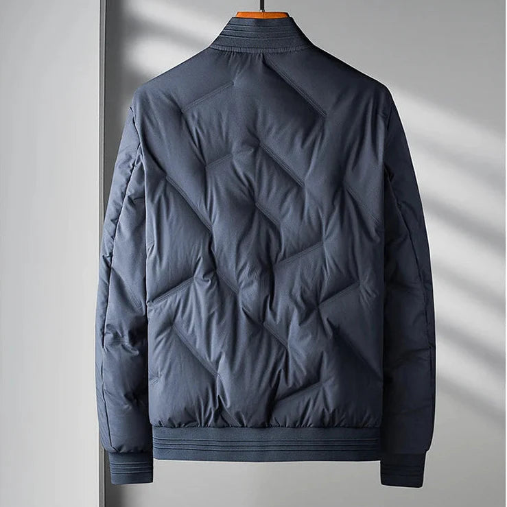 Men's Quilted Bomber Jacket-Metro Lane Plaza
