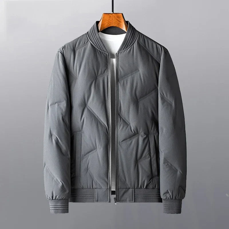 Men's Quilted Bomber Jacket-Metro Lane Plaza