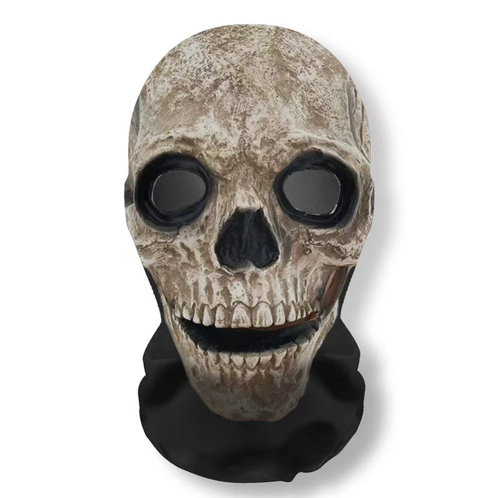 Máscara 3D de Ghost Face para o Halloween, acessório de fantasia com malha elástica e cobertura integral da cabeça em forma de caveira
