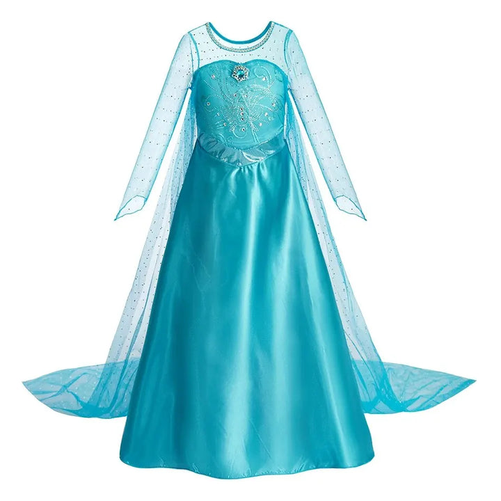 Halloween-Prinzessinnenkleid für Mädchen mit langem Umhang