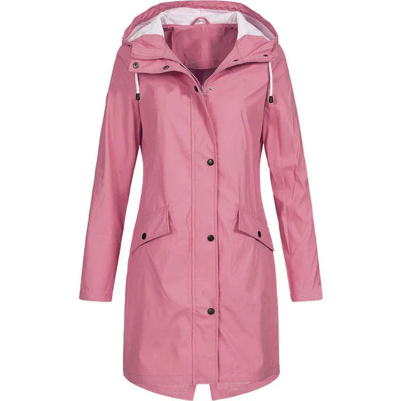 Sabine | Women's Hooded Raincoat-Metro Lane Plaza