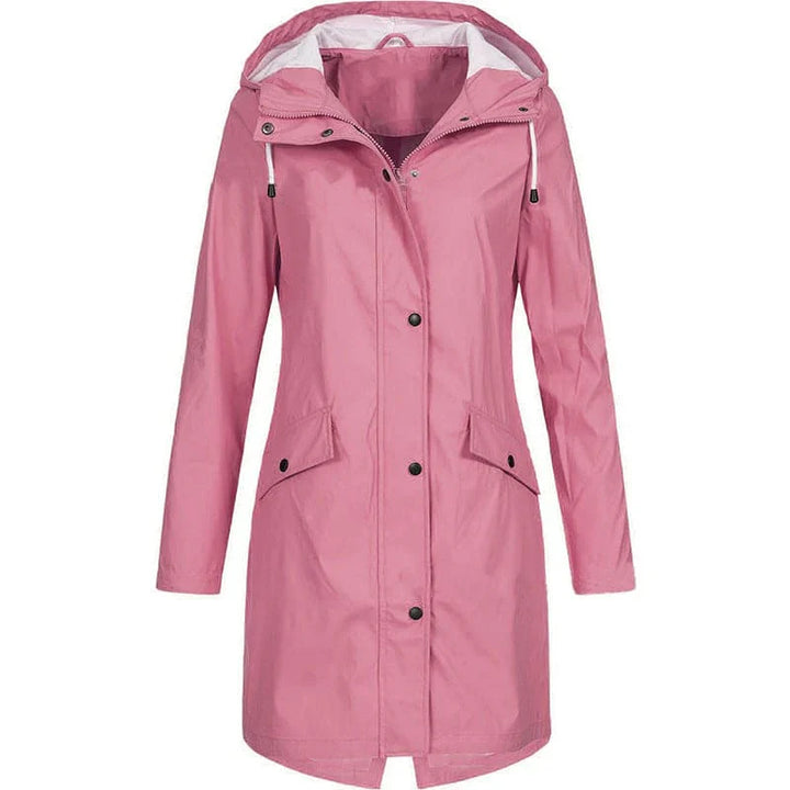 Sabine | Women's Hooded Raincoat-Metro Lane Plaza