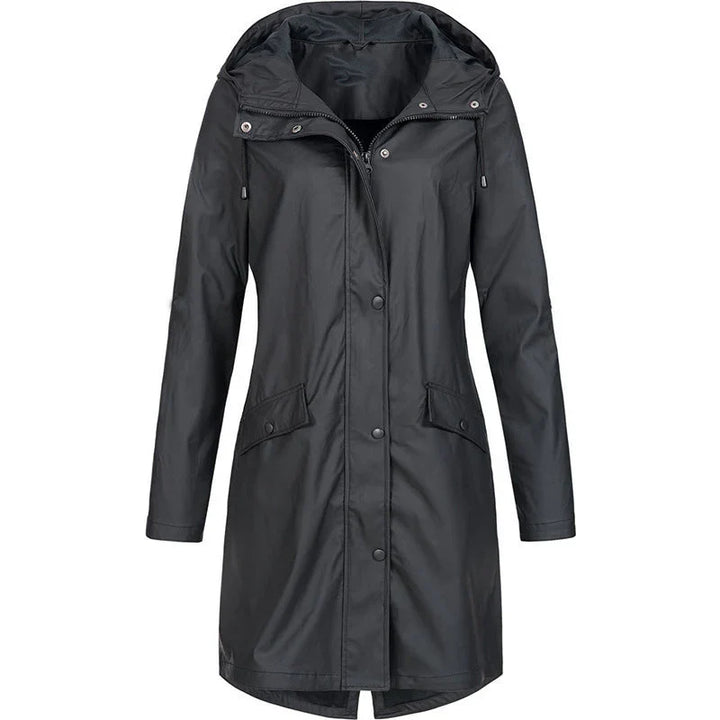Sabine | Women's Hooded Raincoat-Metro Lane Plaza
