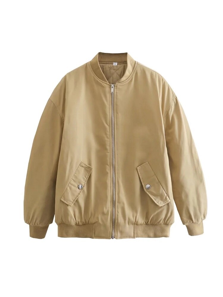 Casaco casual oversized para mulher