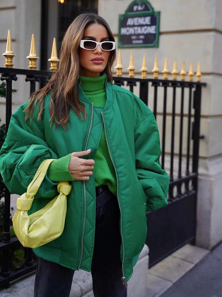 Casaco casual oversized para mulher