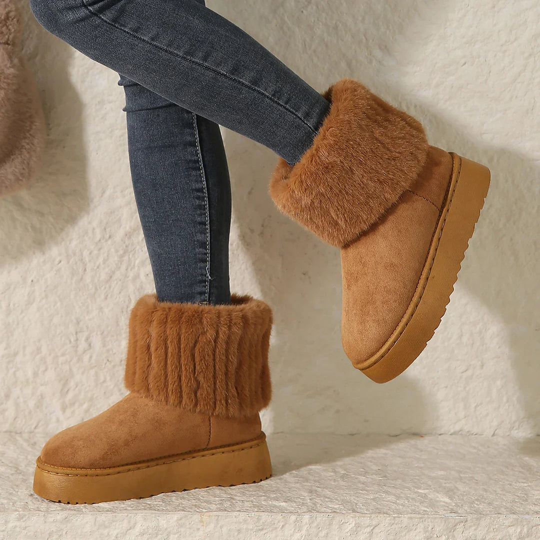 Women's Winter Boots with Cozy Lining and Casual Style-Metro Lane Plaza