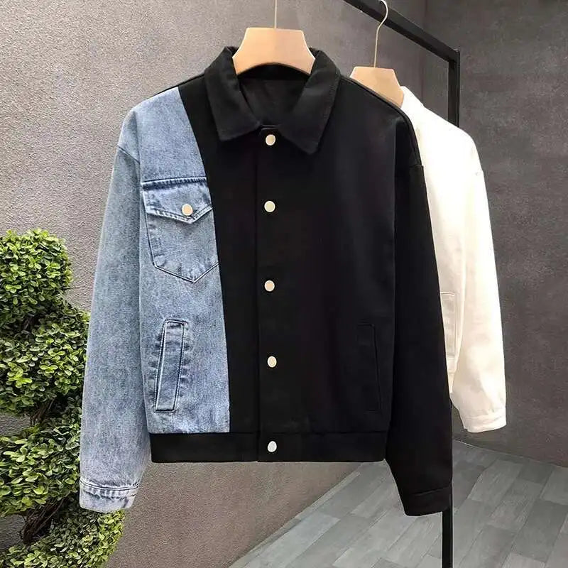 Herrenjacke aus zweifarbigem Denim