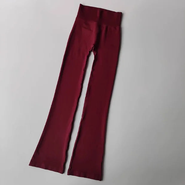 Women's High Waist Compression Seamless Flared Yoga Leggings
