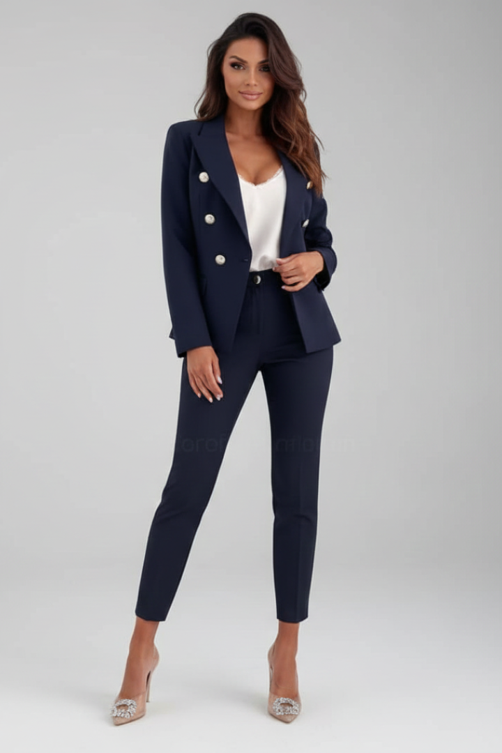 Ensemble blazer cintré croisé pour femme