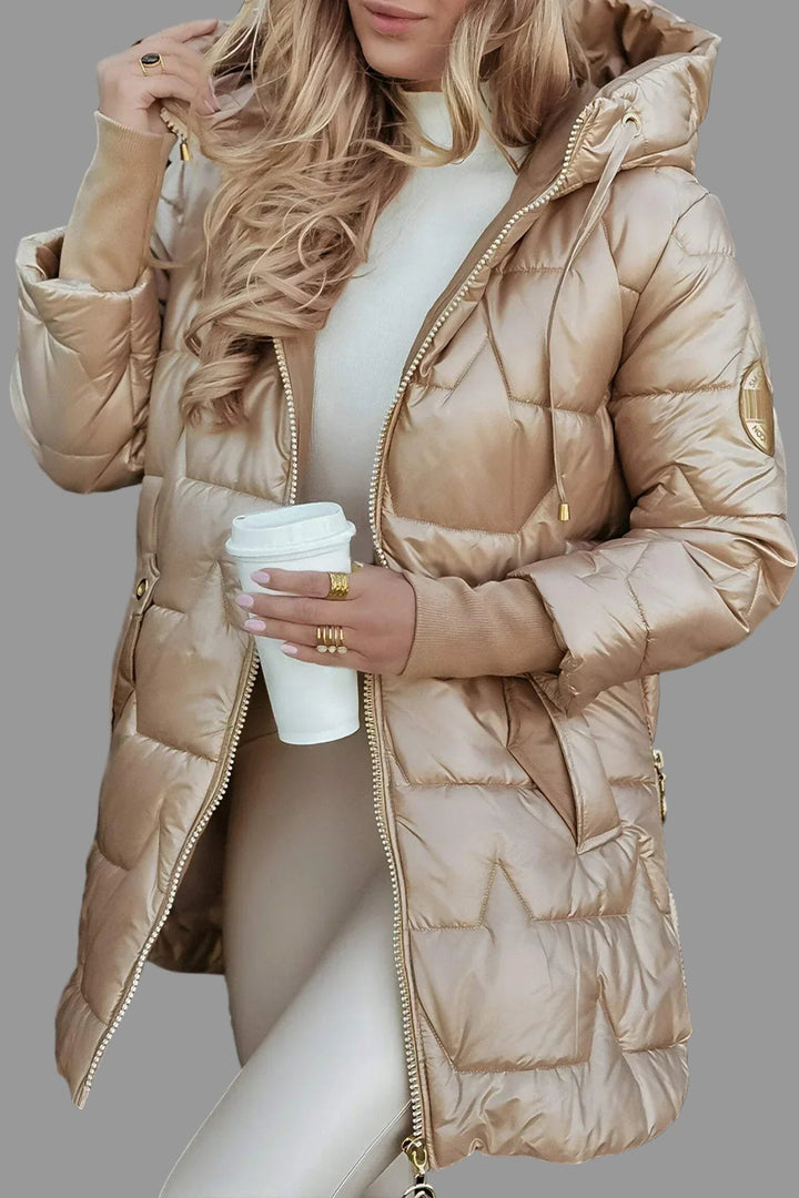 Emma | Women's Quilted Winter Jacket with Hood - Warm & Water-Repellent-Metro Lane Plaza