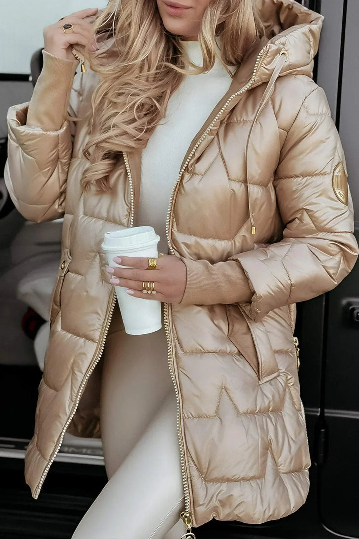 Emma | Women's Quilted Winter Jacket with Hood - Warm & Water-Repellent-Metro Lane Plaza