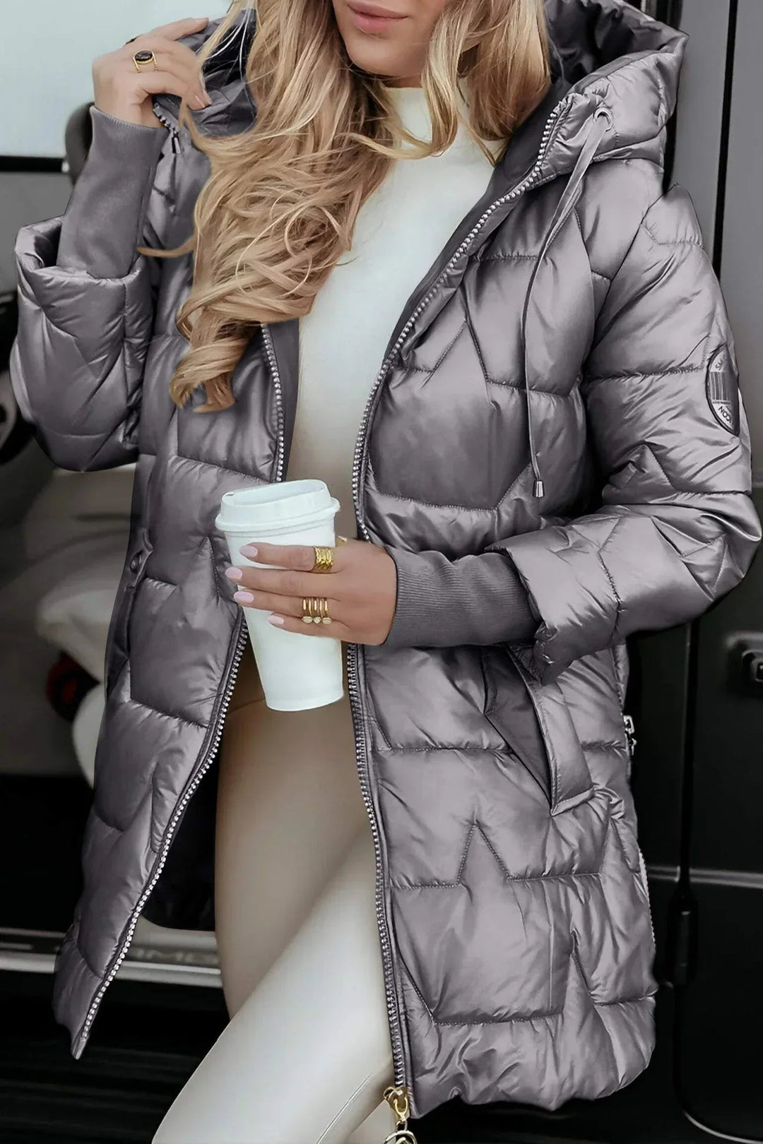 Emma | Women's Quilted Winter Jacket with Hood - Warm & Water-Repellent-Metro Lane Plaza