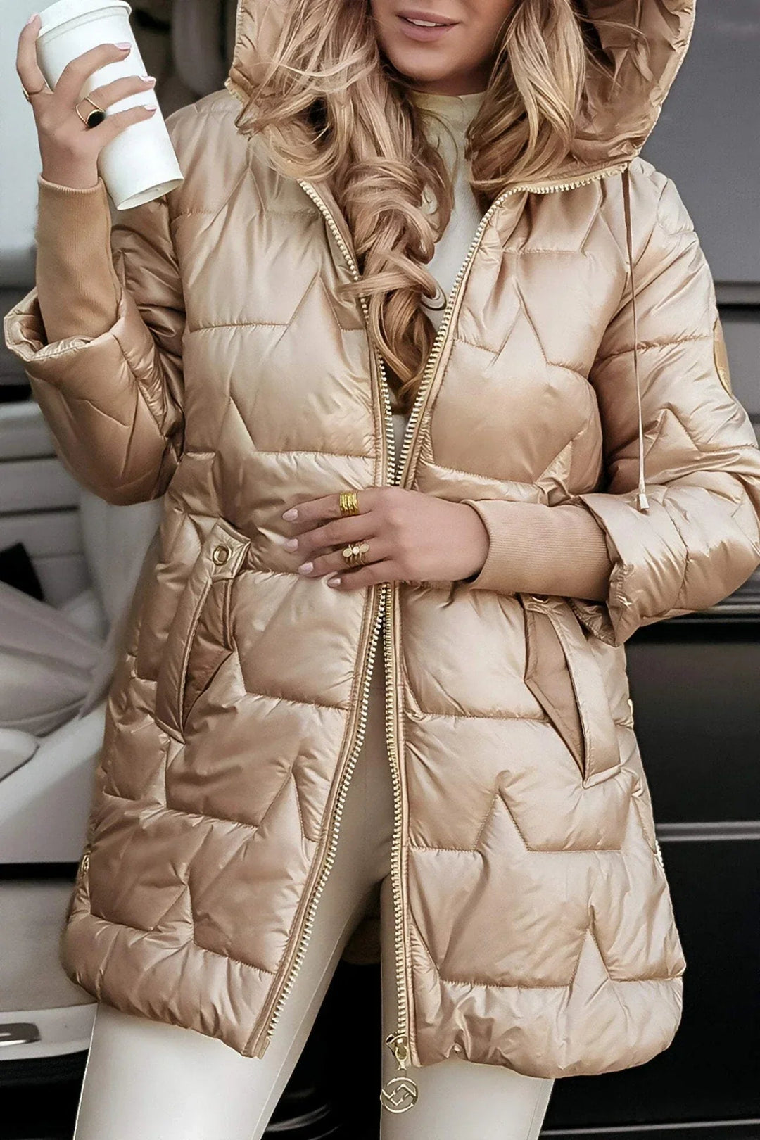 Emma | Women's Quilted Winter Jacket with Hood - Warm & Water-Repellent-Metro Lane Plaza