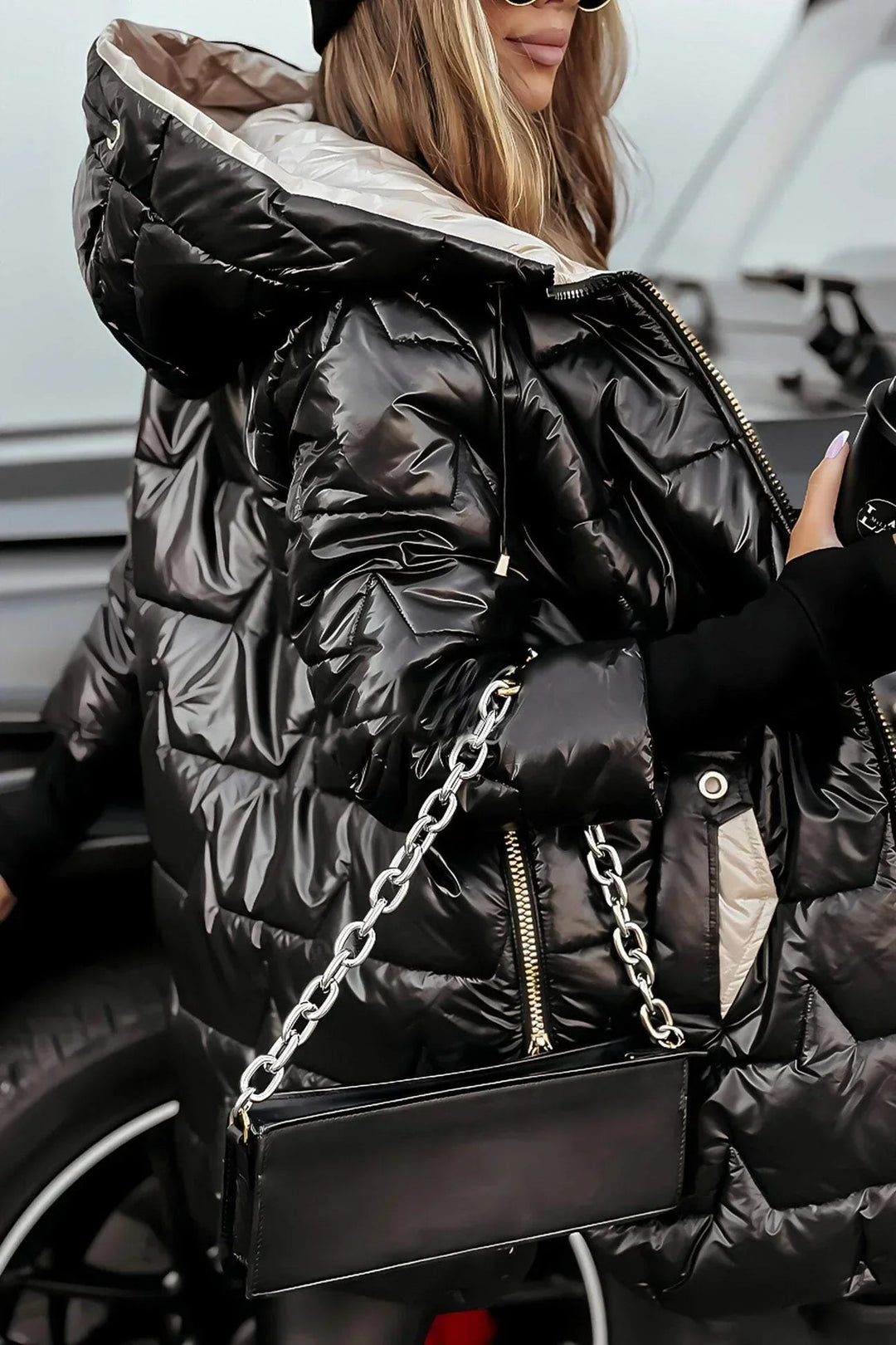 Emma | Women's Quilted Winter Jacket with Hood - Warm & Water-Repellent-Metro Lane Plaza