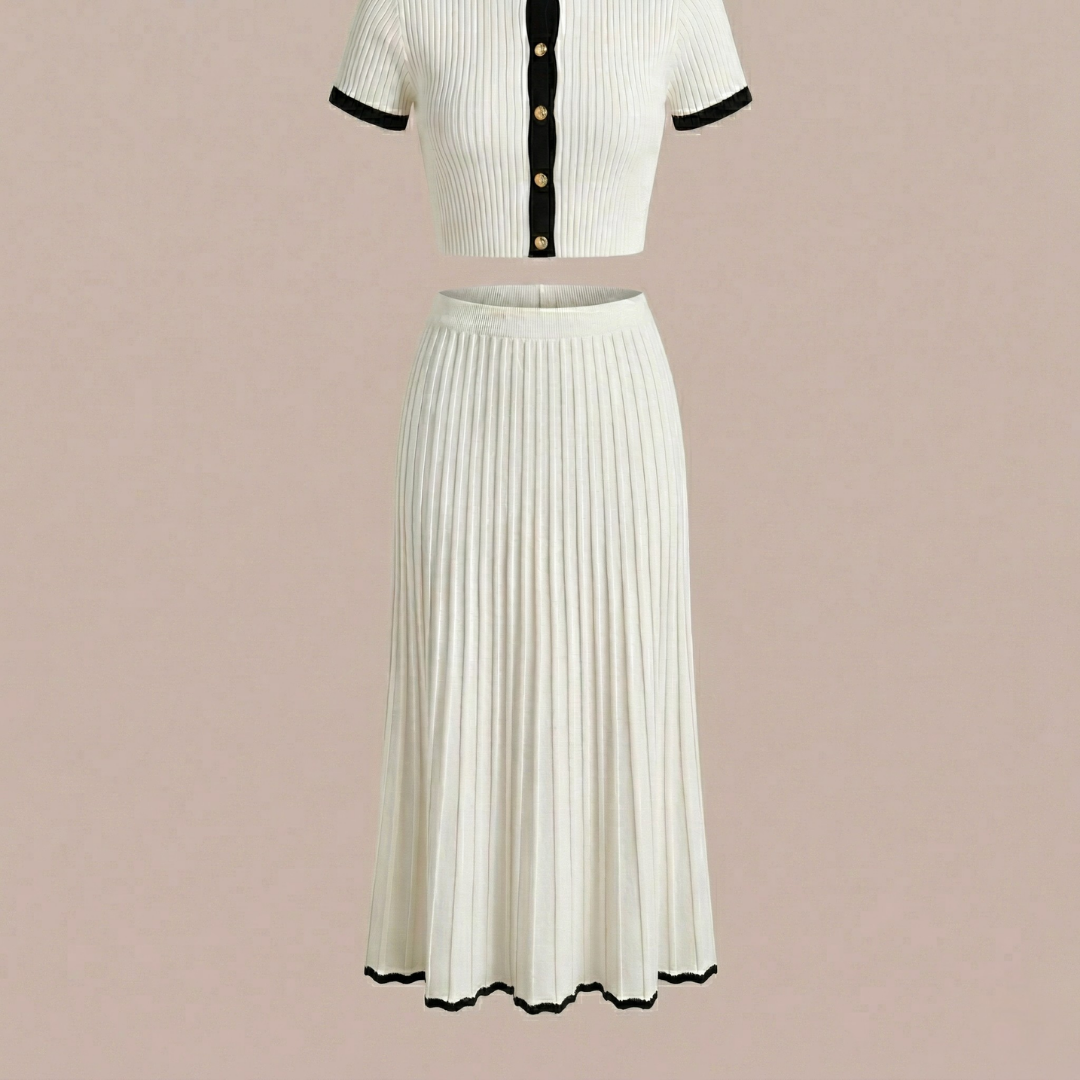 Rosalia – Elegant Women's Summer 2-Piece Skirt Set-Metro Lane Plaza