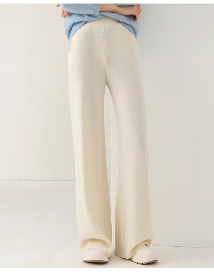 Luxe Merino Pants | Women's High Waist Merino Wool Trousers-Metro Lane Plaza