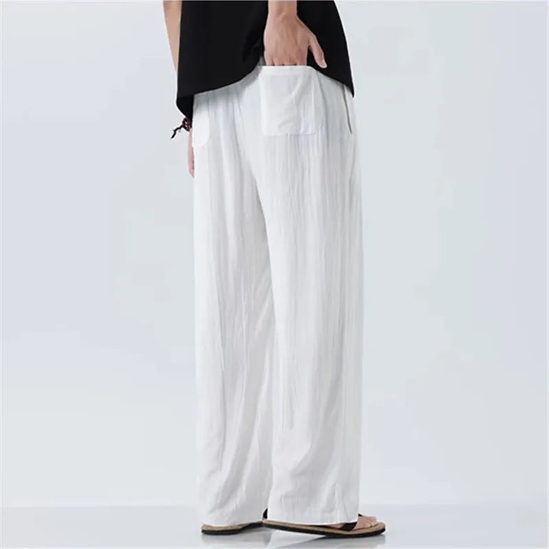 Men's Linen Pants - Lightweight & Stylish Summer Trousers-Metro Lane Plaza