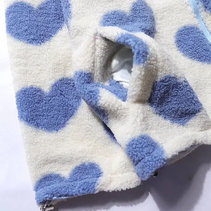 Giacca reversibile con cuore e dal comfort avvolgente da donna