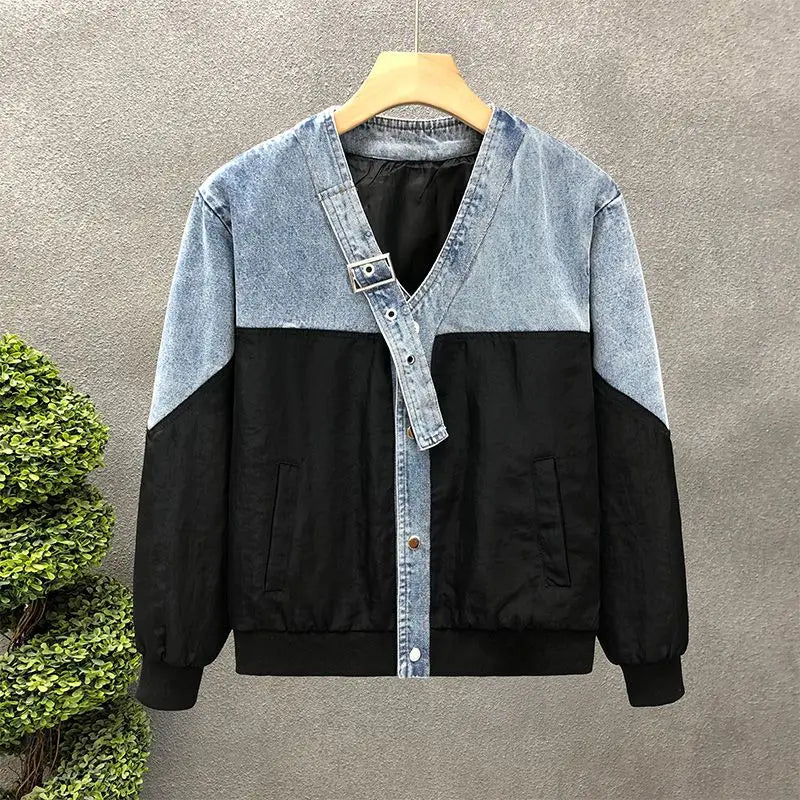 Herrenjacke im Patchwork-Stil
