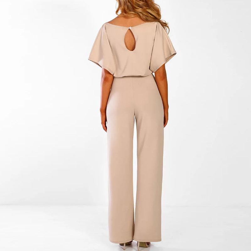 Emma | Women's Short Sleeve Jumpsuit | Ideal for Spring Wear-Metro Lane Plaza