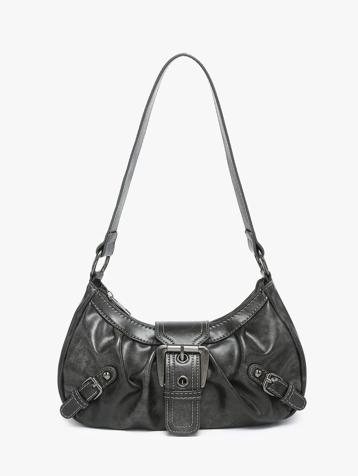 Women's Vintage Saddle Bag – Y2K Studded Shoulder Bag-Metro Lane Plaza