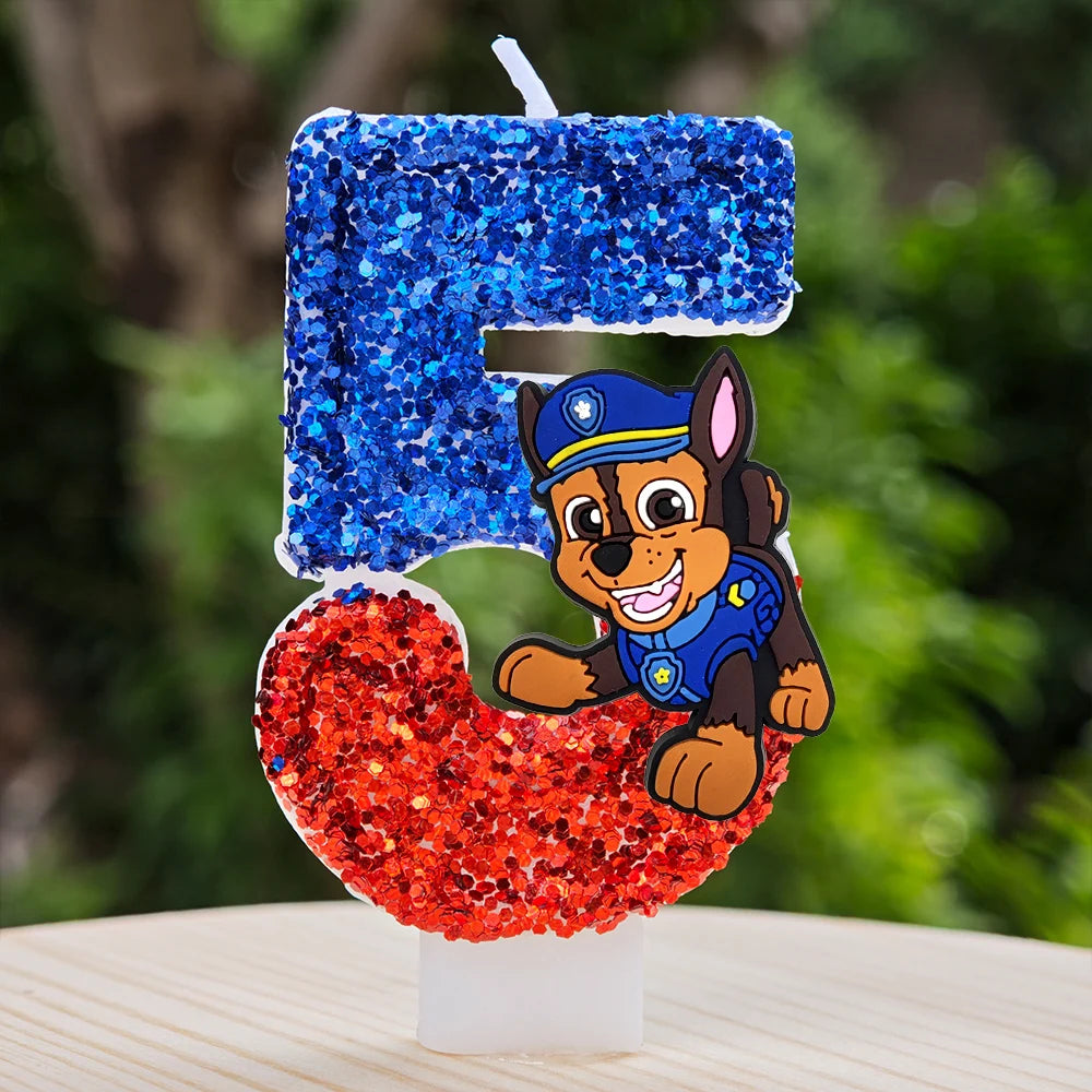 Vela con números del 0 al 9 para decorar tartas de cumpleaños de personajes de dibujos animados