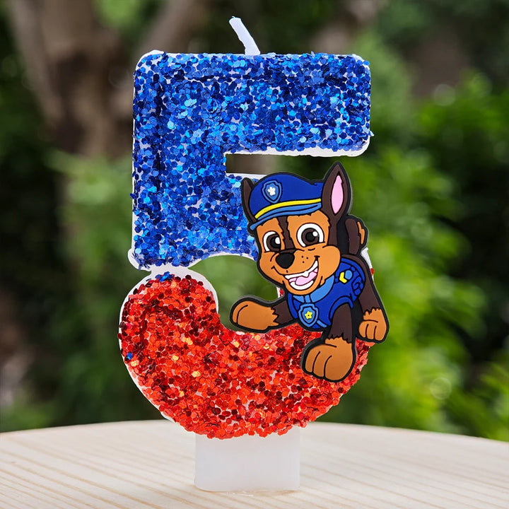 Vela con números del 0 al 9 para decorar tartas de cumpleaños de personajes de dibujos animados