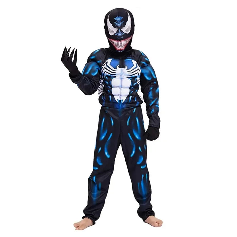 Disfraz de superhéroe Araña Negra, mono de spandex 3D, disfraz infantil de Halloween, atuendo de cosplay para fiestas