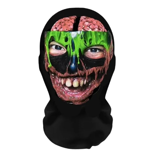 Conjunto divertido de peruca e máscara de cosplay para o Halloween, acessórios criativos para a cabeça e adereços de fantasia