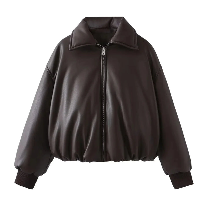Bonita | Women's Oversized Vegan Leather Jacket-Metro Lane Plaza