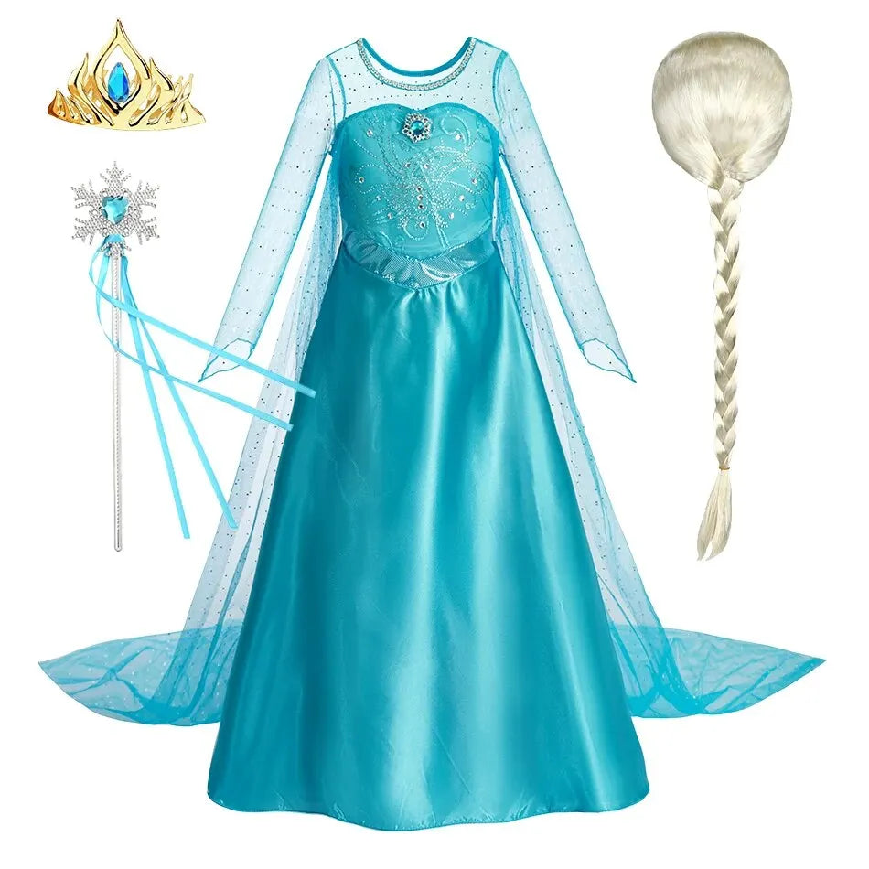 Halloween-Prinzessinnenkleid für Mädchen mit langem Umhang