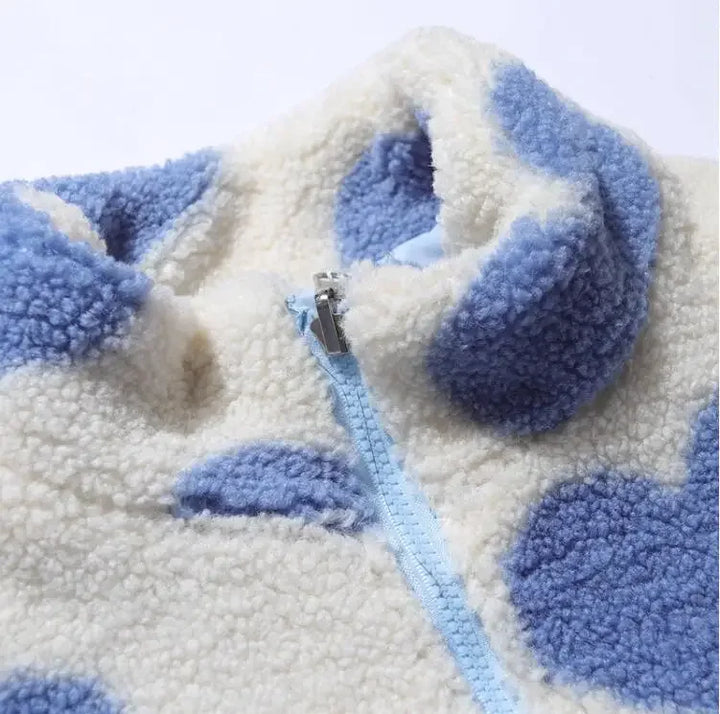 Giacca reversibile con cuore e dal comfort avvolgente da donna