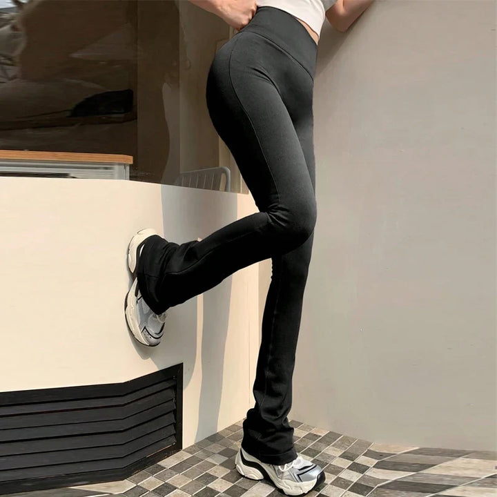 Women's High Waist Compression Seamless Flared Yoga Leggings